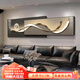 瑞尚現代輕奢客廳裝飾畫(huà)簡(jiǎn)約大氣疊加畫(huà)高級感抽象沙發(fā)背景墻掛畫(huà)極簡(jiǎn) 流金歲月 66*160+55*160/適3.5m沙發(fā)/鑲鉆