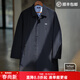 馬登工裝 美式復古Teflon三防巴爾瑪肯風(fēng)衣翻領(lǐng)中長(cháng)款大衣外套男 藏青色 XL