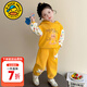 G.duck小黃鴨童裝星星人衣服女童春裝套裝2026新款洋氣兒童衛衣褲子春秋 黃色 110 建議4~5歲【100-110cm】cm