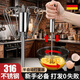 京厽德國品質(zhì)半自動(dòng)打蛋器半自打蛋器不銹鋼攪奶油手打發(fā)蛋攪拌器手持 嚴選材質(zhì)：10寸+12寸+14寸共3把