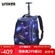 uniker拉桿書(shū)包男中學(xué)生萬(wàn)向輪行李雙肩書(shū)包女旅行背包大容量手提箱送禮 海豚19073W