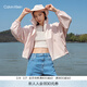 Calvin KleinJeans【不曬系列防風(fēng)防水】夏季女士戶(hù)外運動(dòng)ck軟殼款防曬衣外套 TF6-淡煙粉 S (尺碼偏大，建議拍小一碼)
