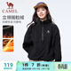 駱駝（CAMEL）立領(lǐng)抓絨衣女裝搖粒絨外套衛衣套頭衫 C25CAXLN008 幻影黑 XL