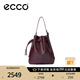 愛(ài)步（ECCO） 中號肩背包 手提單肩輕奢百搭牛皮女包 9107948 深酒紅910794890395