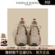 CAMILA KSENIA厚底阿甘鞋女品牌2026年春季新款復古時(shí)尚德訓鞋休閑運動(dòng)老爹鞋子 卡其紅 38