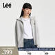 Lee舒適版高領(lǐng)拉鏈雙色混色效果女長(cháng)袖毛衣開(kāi)衫休閑LWT010878209 灰色 M