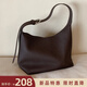 南風(fēng)Chio2nd row風(fēng)頭層牛皮水桶包包女款簡(jiǎn)約大氣通勤單肩斜挎包 烏木色 今日拍下送掛件一個(gè)