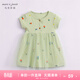 MARC&JANIE馬克珍妮童裝兒童夏裝女童彈力針織網(wǎng)紗連衣裙公主裙子230865