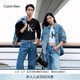 Calvin KleinJeans春秋男女情侶中性休閑通勤ck印花打底衫圓領(lǐng)長(cháng)袖T恤上衣