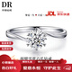 DRPT950鉑金扭臂雪花鉆戒一克拉六爪結婚求婚戒指情人節送新年禮物 1克拉 D-E/白 禮盒+證書(shū) PT950 閉口(備注碼數)