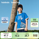 巴拉巴拉兒童短袖t恤男女童2026夏季新款大童裝寶寶吸濕速干上衣 寶藍80783 140