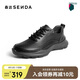 森達時(shí)尚運動(dòng)鞋男春季商場(chǎng)同款戶(hù)外行走休閑鞋1GD01AM3 黑色新 42