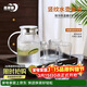 青蘋(píng)果玻璃冷水壺水杯套裝 耐熱涼水壺熱水壺*1+無(wú)鉛玻璃條紋水杯*6