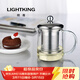 明尊（LIGHTKING）泡茶壺 耐熱玻璃茶具 不銹鋼過(guò)濾花茶壺泡茶器 L-01/350ml