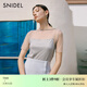 SNIDEL春夏透視波點(diǎn)短袖上衣吊帶背心兩件套SWCT242127 灰色 均碼 （F）