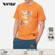 EVISU漸變色家花印花男士T恤男2ESHTM3TS702XXCT 磚色 M