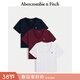 Abercrombie & Fitch經(jīng)典小麋鹿圖案女裝25秋季美式3件裝棉質(zhì)V領(lǐng)短袖T恤139-6063 多色組合裝 L (165/104A)