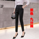 衣品飾衛春季西裝褲女西褲職業(yè)工褲小腳九分西服褲工裝褲工作褲正裝褲春秋 黑色  九分褲 L 適合107-115斤