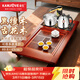 金灶（KAMJOVE）黑檀木古花木茶盤(pán)茶壺茶具套裝全自動(dòng)燒水壺全自動(dòng)一體茶盤(pán) K-738 搭配K9茶藝爐、茶具、茶渣桶