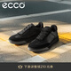 愛(ài)步（ECCO）厚底板鞋男 復古潮流百搭經(jīng)典德訓休閑鞋 街頭球鞋539834 黑色42