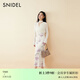 SNIDEL春夏時(shí)尚高腰開(kāi)叉印花魚(yú)尾半身裙含腰帶SWFS251204 粉色 M (1)