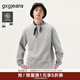 gxgjeans男裝長(cháng)袖T恤 多色肌理面料基礎圓領(lǐng)內搭 25年春新品 灰色 M (170)