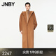 JNBY/江南布衣秋冬雙面呢大衣簡(jiǎn)約經(jīng)典寬松連帽長(cháng)款外套5OA811770 281/棕卡其 XS
