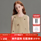 ELLE KIDS童裝 立體手工訂花套裝女兒童夏季新款廓形馬甲/微A半裙可選 卡其色-馬甲 160 (S)