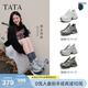 他她（TATA）星際銀河厚底老爹鞋秋季新款女透氣休閑運動(dòng)鞋女CZX01AM6 銀色 37