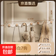 秋冬掛大衣奶油門(mén)后掛鉤衣架免打孔臥室門(mén)架墻上置物架衣服掛衣架 【波浪款】奶呼呼~(yú)蘑菇頭門(mén)后七鉤（直掛28CM）