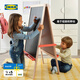 宜家（IKEA）MALA莫拉兒童小黑板家用支架式可擦畫(huà)板可移動(dòng)寫(xiě)字板 書(shū)寫(xiě)板+畫(huà)紙卷+圍裙+粉筆+白板筆