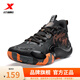 特步（XTEP）【門(mén)店同款】御風(fēng)3代Essential實(shí)戰籃球鞋男春夏新款減震運動(dòng)球鞋 黑/熔巖橙 40