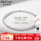 meluxe美奈 摯愛(ài)*時(shí)光天然淡水珍珠項鏈圓形極光高品質(zhì)全珠鏈 生日禮物 【9-10mm】 50cm