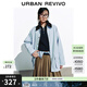 UR秋季新款女裝休閑復古工裝撞色翻領(lǐng)外套UYL150131 淺藍 (偏寬松) L