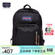 JANSPORT杰斯伯雙肩包女男復刻暮光學(xué)生電腦包旅行背包書(shū)包 4QVA008 黑色-側袋+隔層