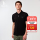 哈吉斯（HAZZYS）男裝 夏款索羅娜男上衣商務(wù)休閑短袖POLO衫男ASTZE0CBX71 黑色BK M （170/92A 46）