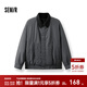 森馬（Semir）棉服男假兩件飛行員外套拼接牛仔翻領(lǐng)棉衣冬2025新款oversize 中灰20402 L
