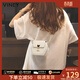 viney包包女包牛皮鏈條包小眾輕奢單肩斜挎包生日禮物高級感送女友老婆 【白色】女生實(shí)用走心 新款時(shí)尚高顏值小包