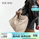 toutou小狗托特包大復古水桶包通勤百搭單肩軟皮斜挎包女生日禮物送女友