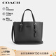 蔻馳（COACH）【品牌直供】女士MOLLIE中號手提斜挎托特包黑色CV966禮物