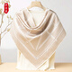 織錦樓真絲方巾女蠶絲絲巾春夏百搭防曬披肩方巾送媽媽女朋友禮物禮盒裝 英倫綺夢(mèng)-香檳