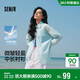 森馬（Semir）長(cháng)袖襯衫女夏季中長(cháng)款oversize防曬衣落肩松弛感襯衣101325105002