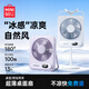 名創(chuàng  )優(yōu)品（MINISO）桌面小風(fēng)扇制冷電風(fēng)扇小型長(cháng)續航學(xué)生宿舍掛立式辦公室降溫神器便攜大風(fēng)力usb充電靜音家用小電扇 Ultra升級續航【100檔】丁香紫 2000mAh