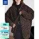 唐獅（TonLion）2025秋冬復古豹紋圖案圓領(lǐng)寬松女開(kāi)衫外套