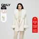 ONLY秋冬千金風(fēng)雙面呢毛領(lǐng)中長(cháng)款毛呢大衣女|12436T005 A01 香草奶油白 S (160) 80A