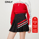 ONLY時(shí)尚潮流休閑滿(mǎn)印短款百褶裙半身裙女|123116020 H1Z 黑色BLACK M (165) 68A/MR