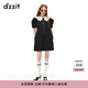 DZZIT地素時(shí)尚春夏甜酷少泡泡袖娃娃領(lǐng)短袖連衣裙3H2O4501B 黑色 XS