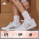 adidas ENTRAP美式校園風(fēng)運動(dòng)少年感復古籃球風(fēng)板鞋男女阿迪達斯   白/金色   42