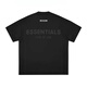 EssentialsFOG正品ESSENTIALS復線(xiàn)短袖t恤男女款SS22第八季寬松潮牌植絨體恤 黑色 【尺碼偏大，建議拍小一碼】 S 【尺碼偏大，建議拍小一碼】