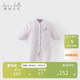 戴維貝拉新生兒男寶爬服冬裝女寶嬰兒衣服加厚保暖連體衣